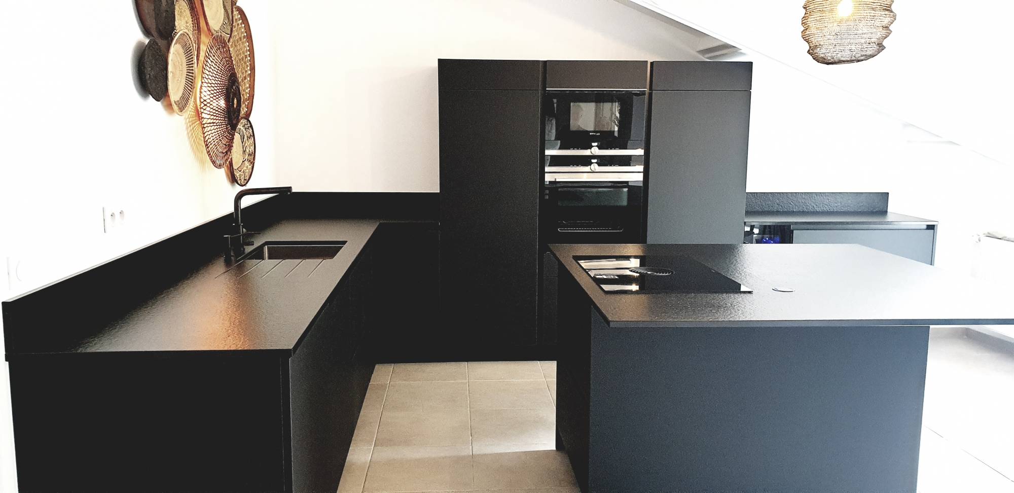 Cuisine avec un plan de travail