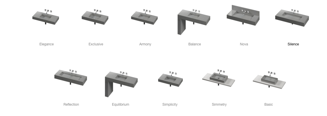 collection de lavabos en quartz