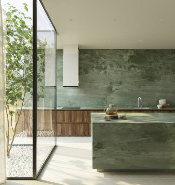 Faire poser une crédence mural en pierre naturelle verte dans votre cuisine ou votre salle de bain près de Mimizan 40