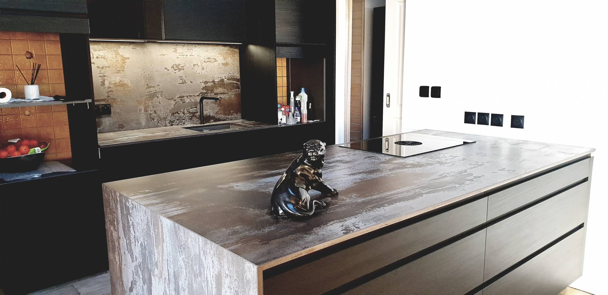 plan de travail pour salle de bain en dekton très résistant