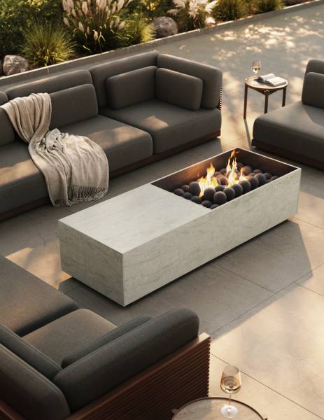 Plan de travail pour Brazero en Dekton Nara finition mate, inspiré de la pierre Taj Mahal – réalisations près de Bordeaux 33.