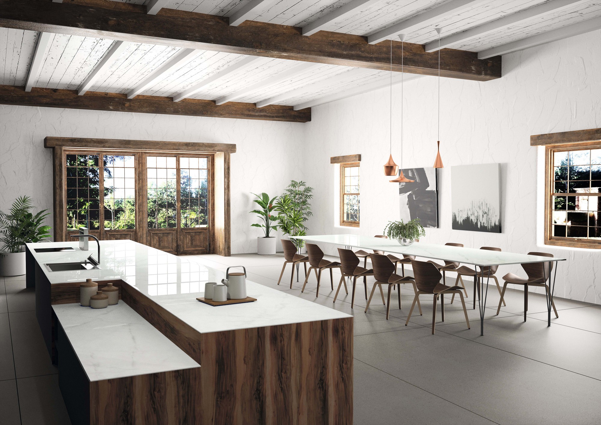 cuisine en dekton blanc bordeaux