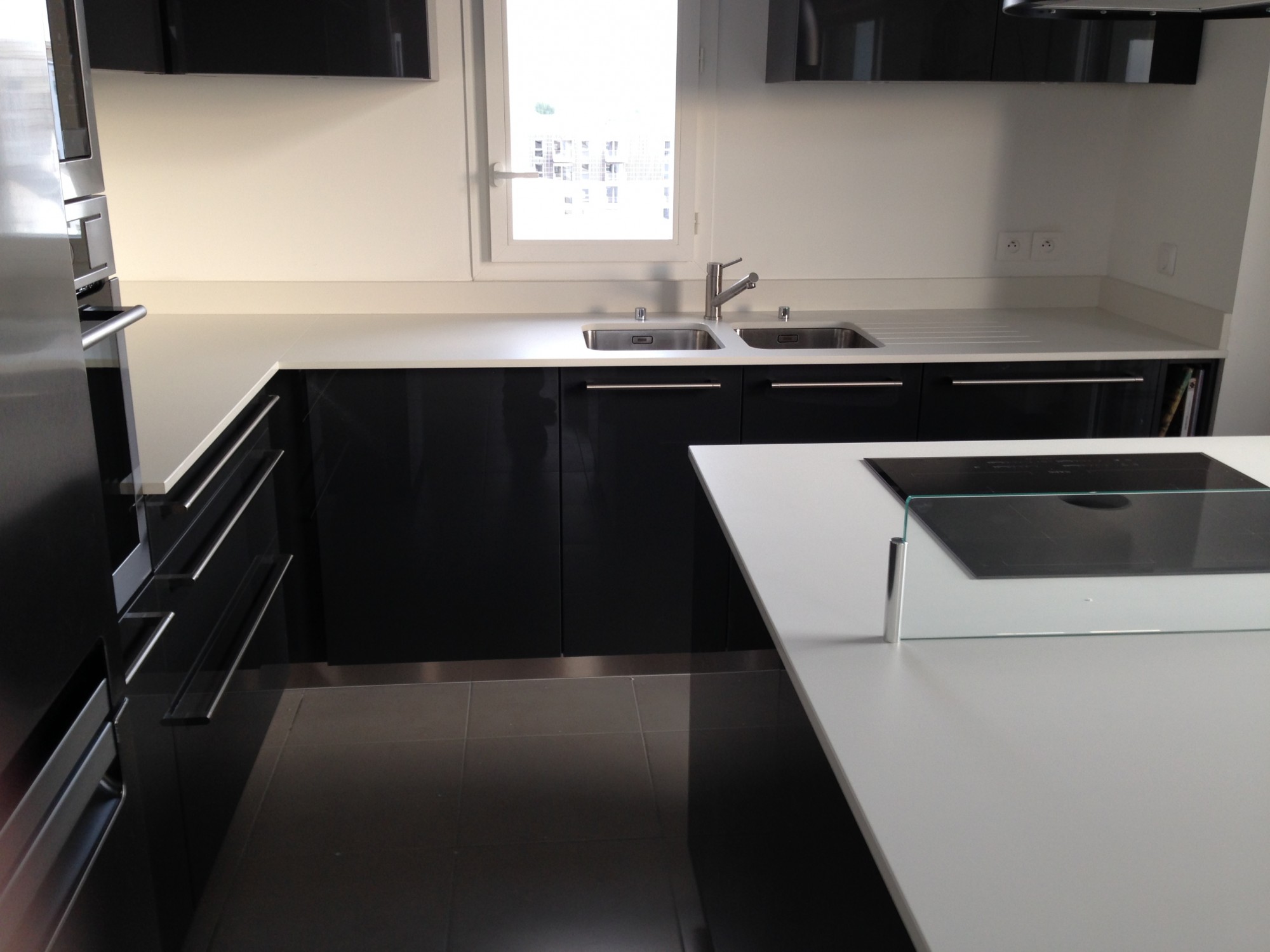 cuisine en dekton blanc dans les landes