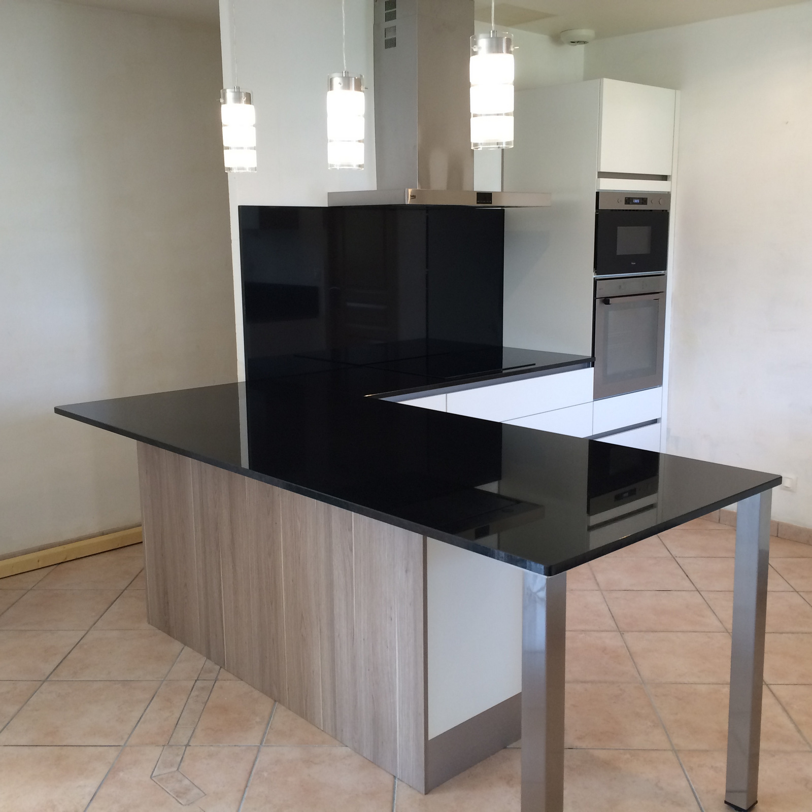 plan de travail granit noir ou quartz en gironde