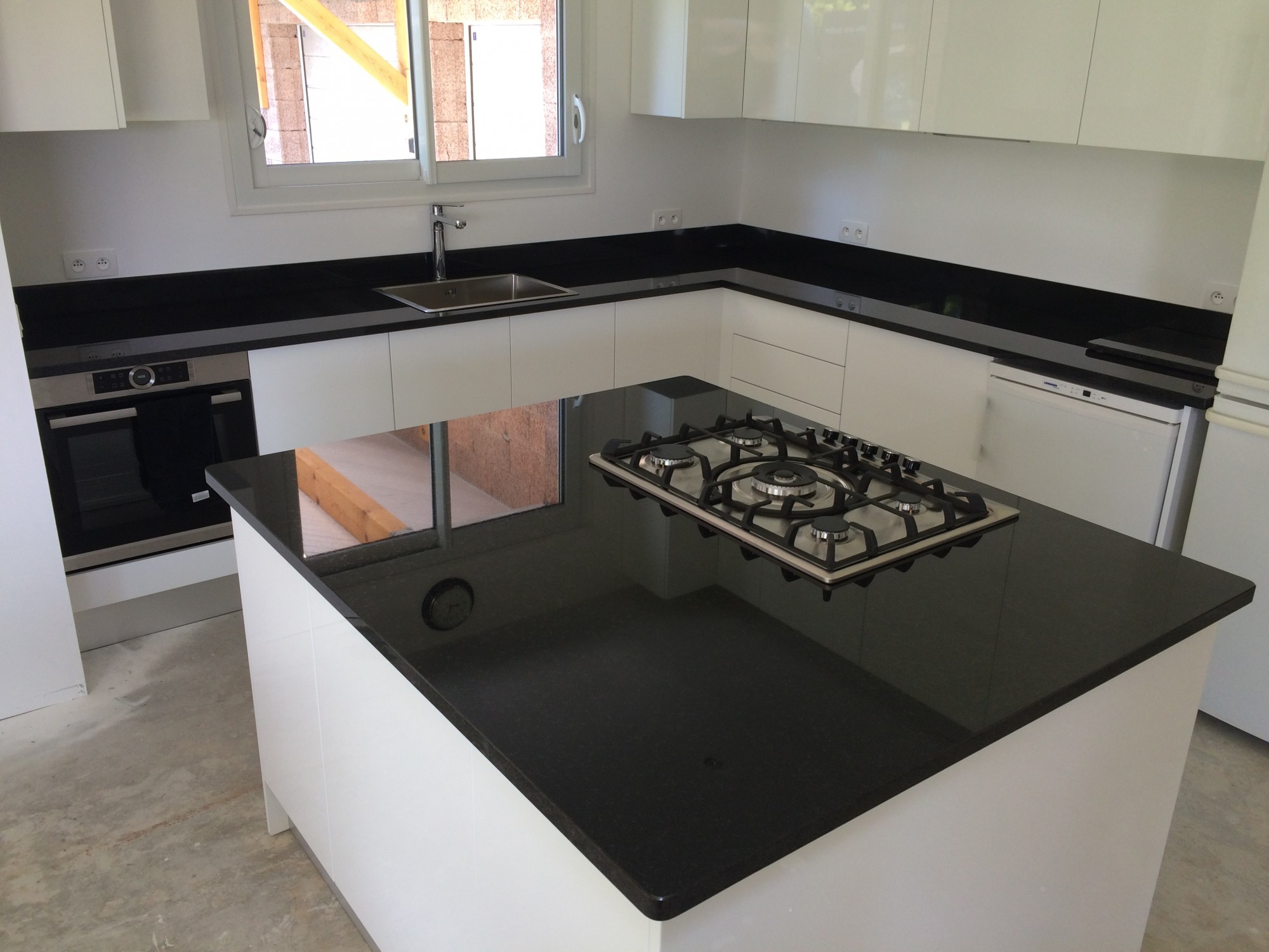 plan de travail en granit noir 40