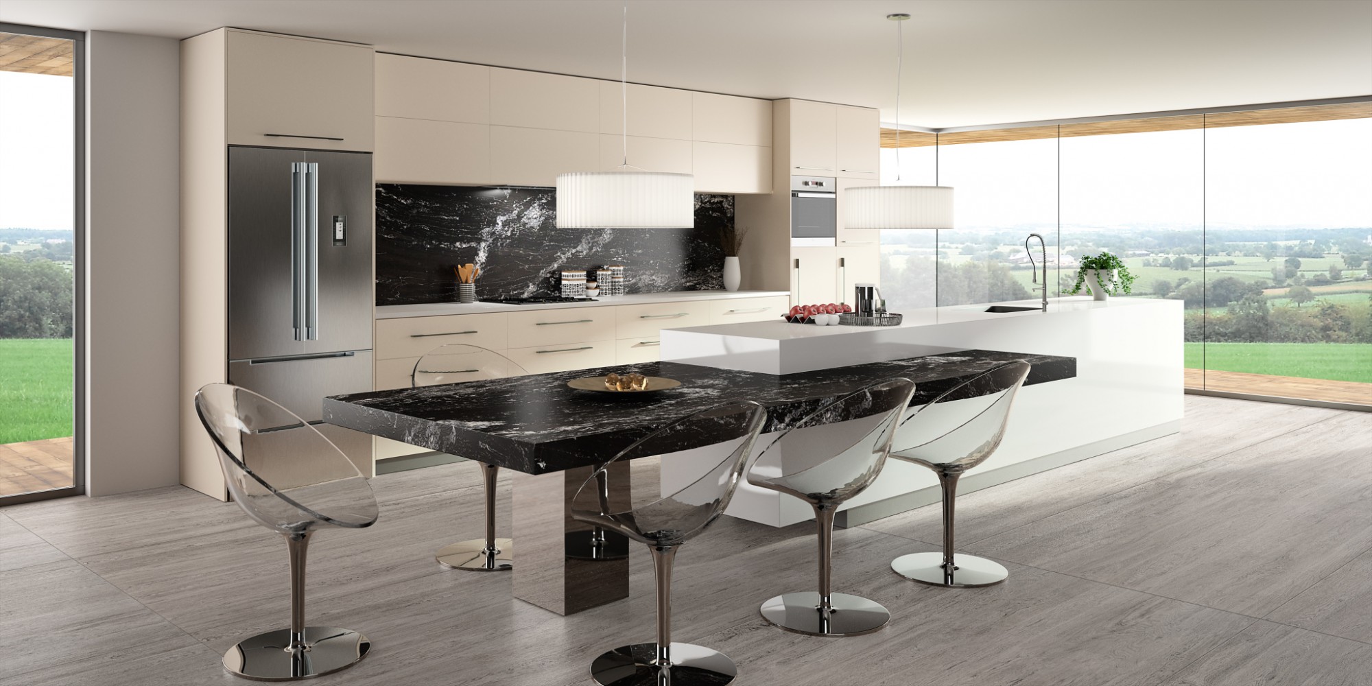 Comment se faire poser un Ilot en granit noir et blanc en gironde 33