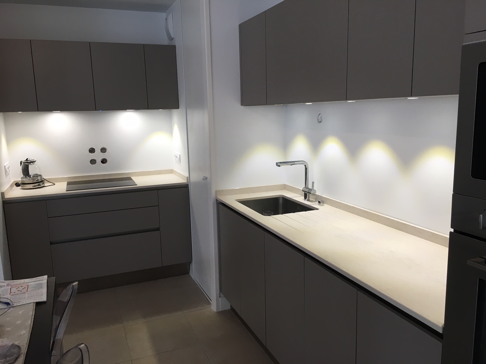 Linéaires de cuisine en dekton à bordeaux