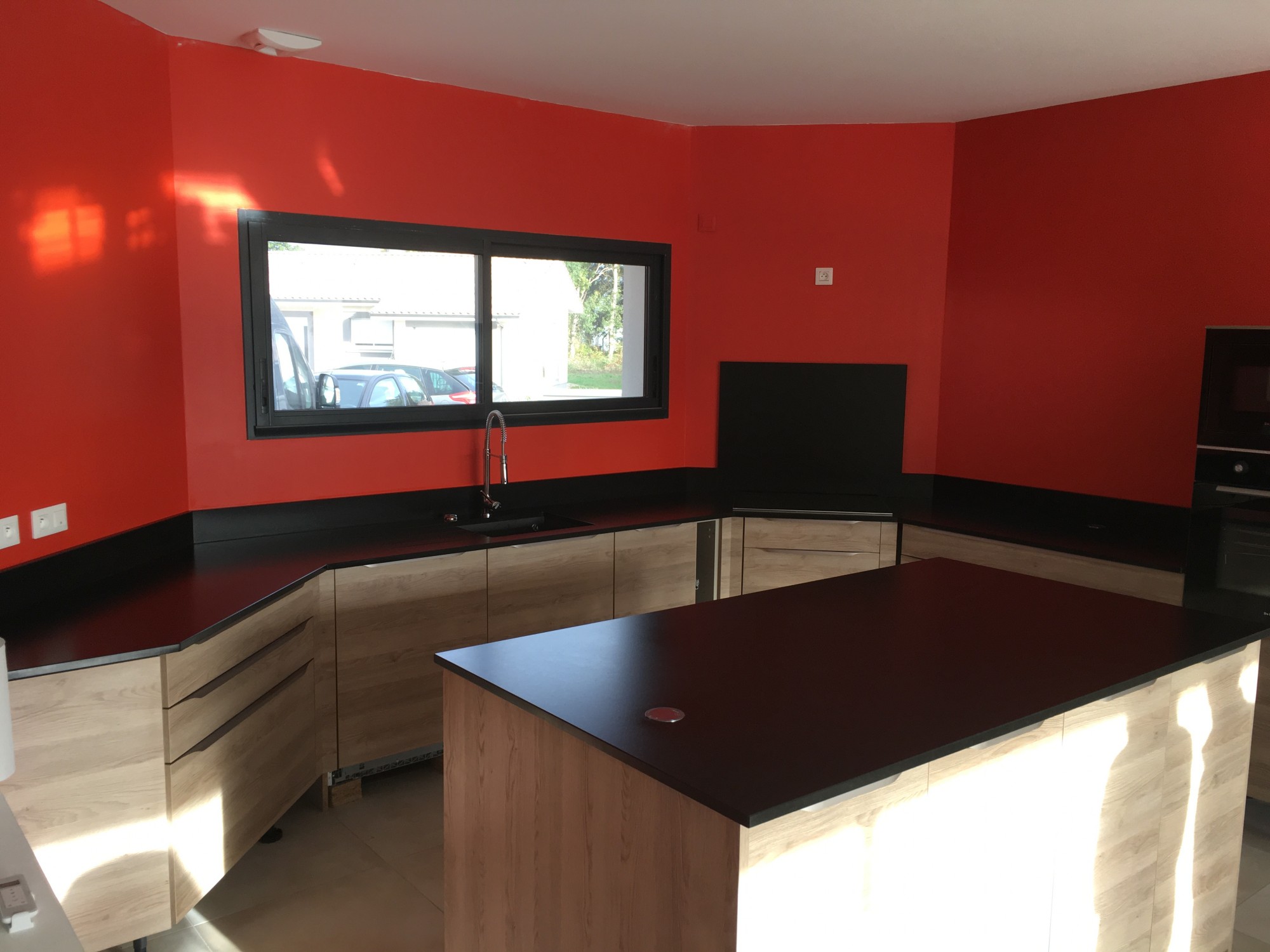 cuisine en granit noir zimbabwe effet cuir à Bordeaux 33