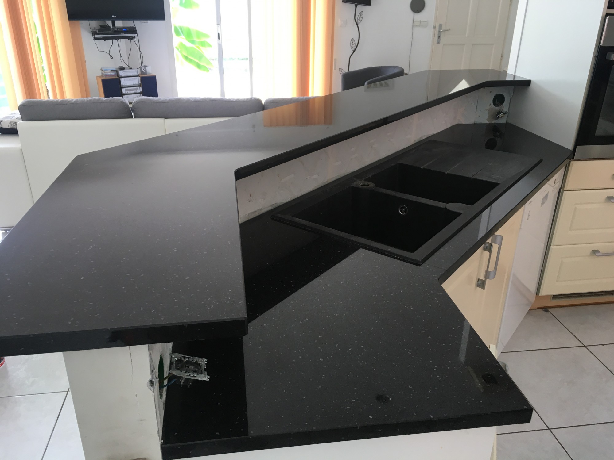 Revêtement plan de travail en Granit