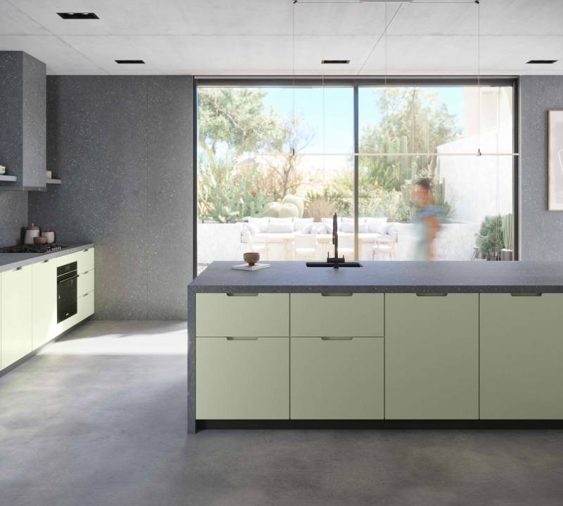 Toutes les qualités de robustesse d'un plan de travail en Silestone gris à Ambares et Lagrave