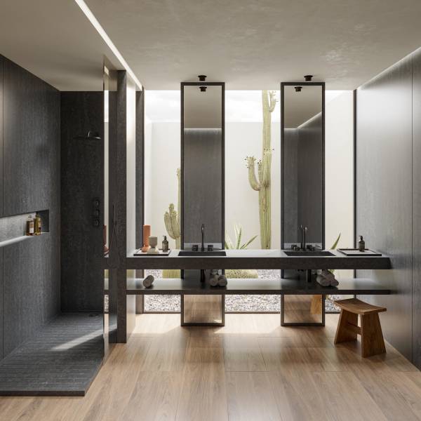 Receveur de douche en Quartz Silestone  gris à Arès