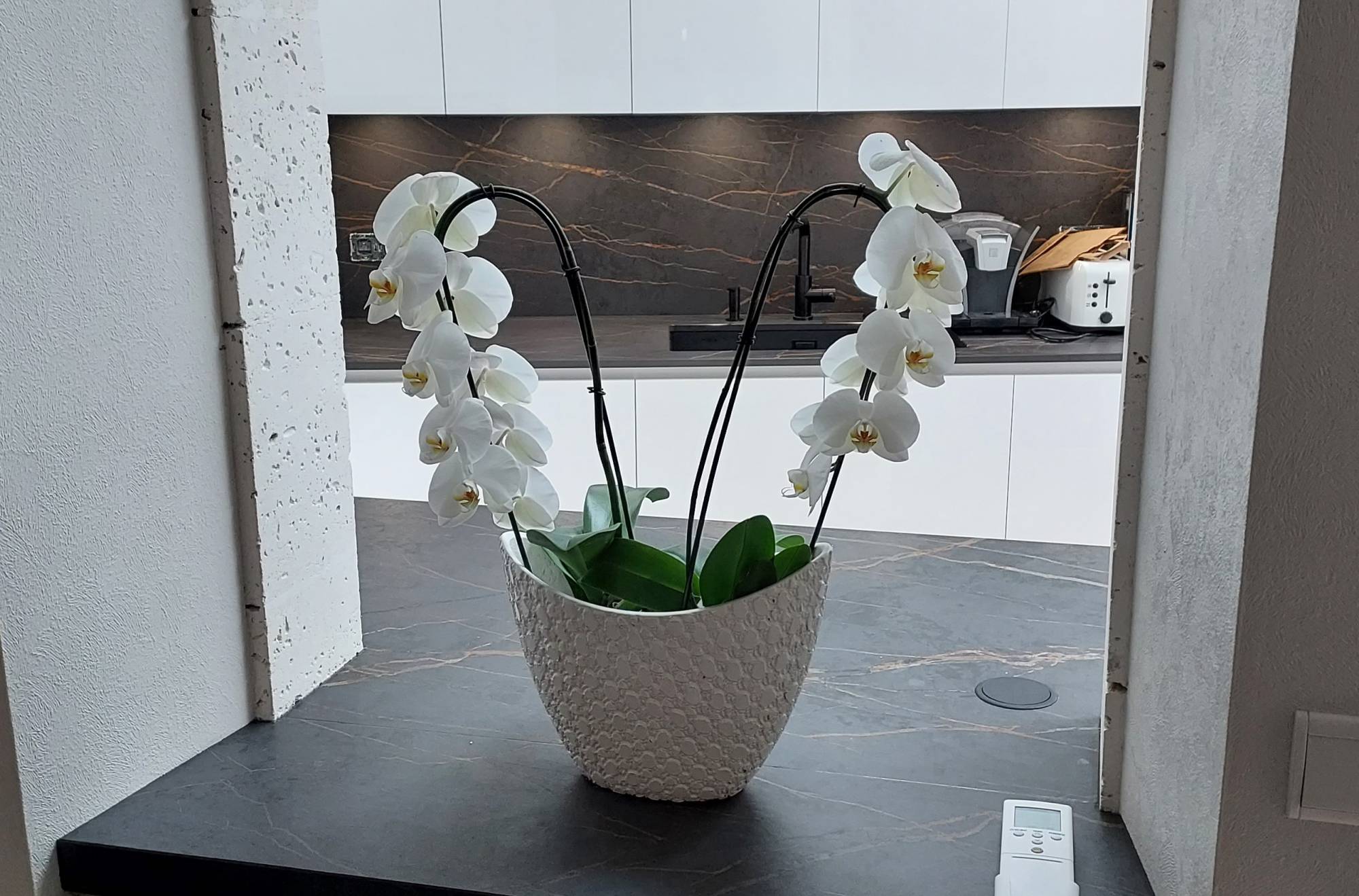 Joli plan de travail noir veiné dans les alentours de Blanquefort