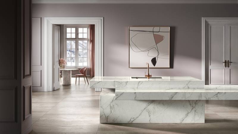 Plan de travail blanc veiné Eclos près de Bordeaux 33