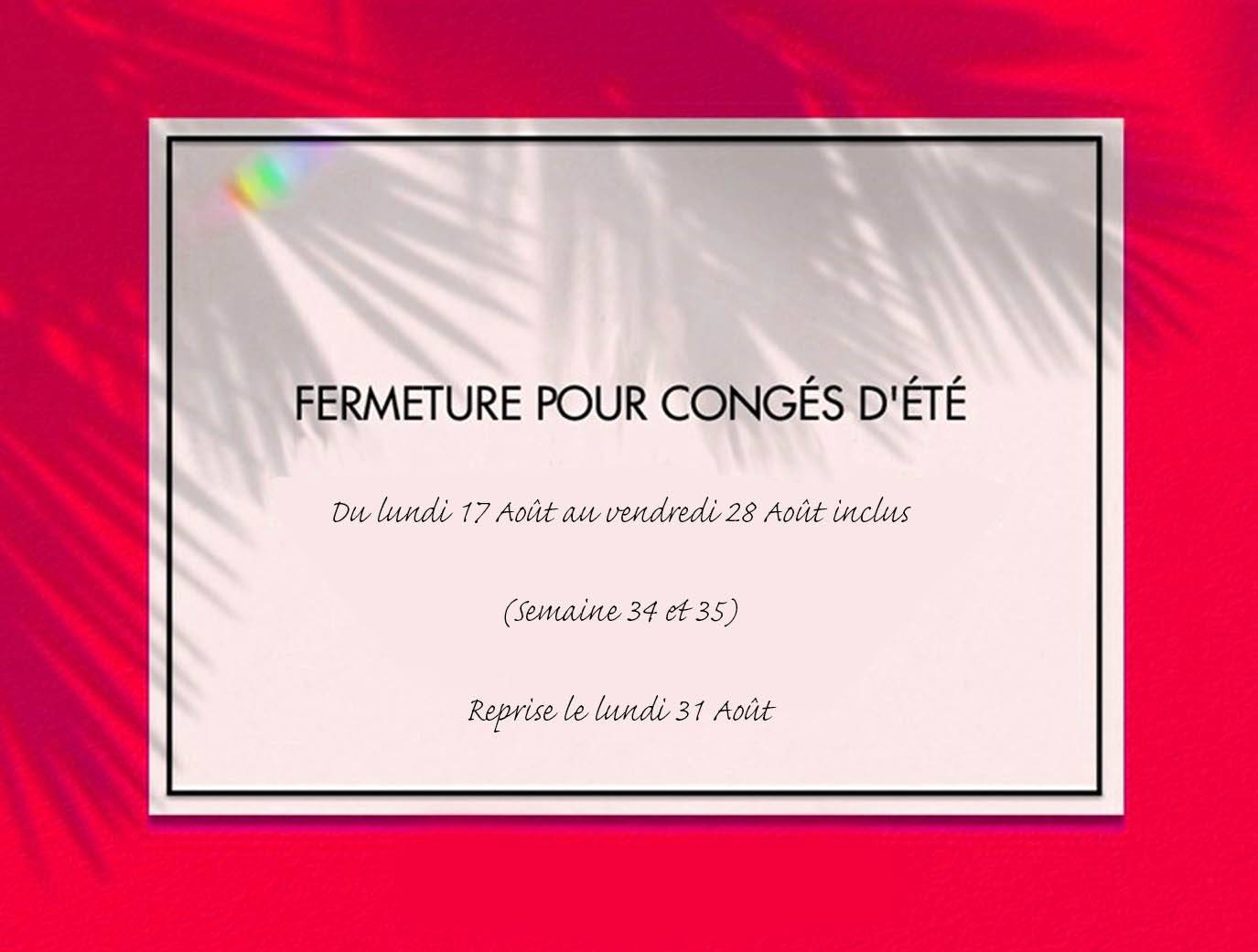 fermeture pour congés hm deco biganos