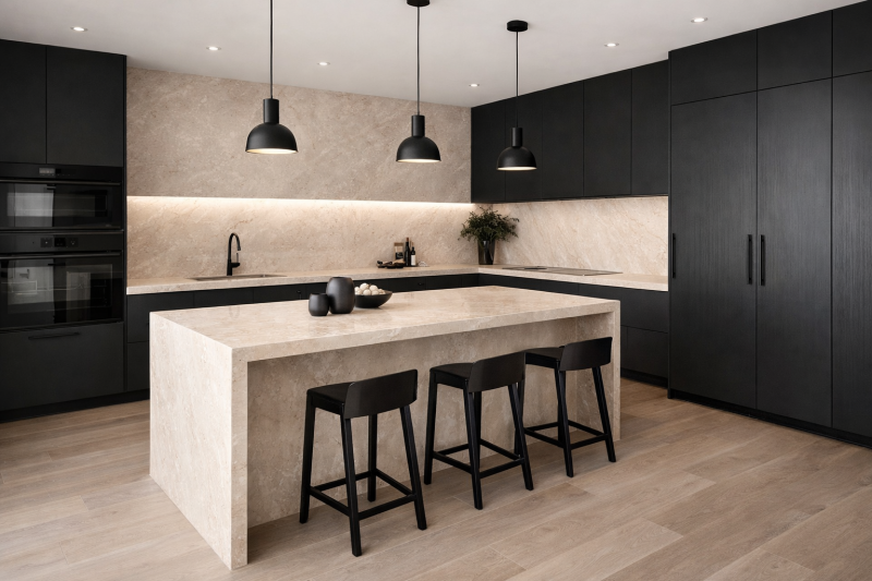 Marbrier d'exception sur le bassin d'Arcachon pour des plans de travail ultra modernes